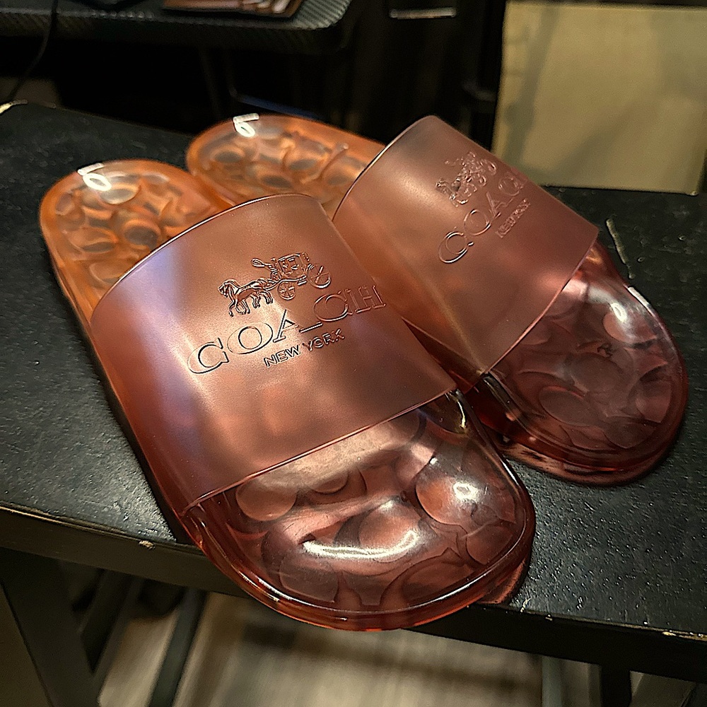 Authentic Coach Ulyssa Water Resistant Ombre Jelly Pool Slides